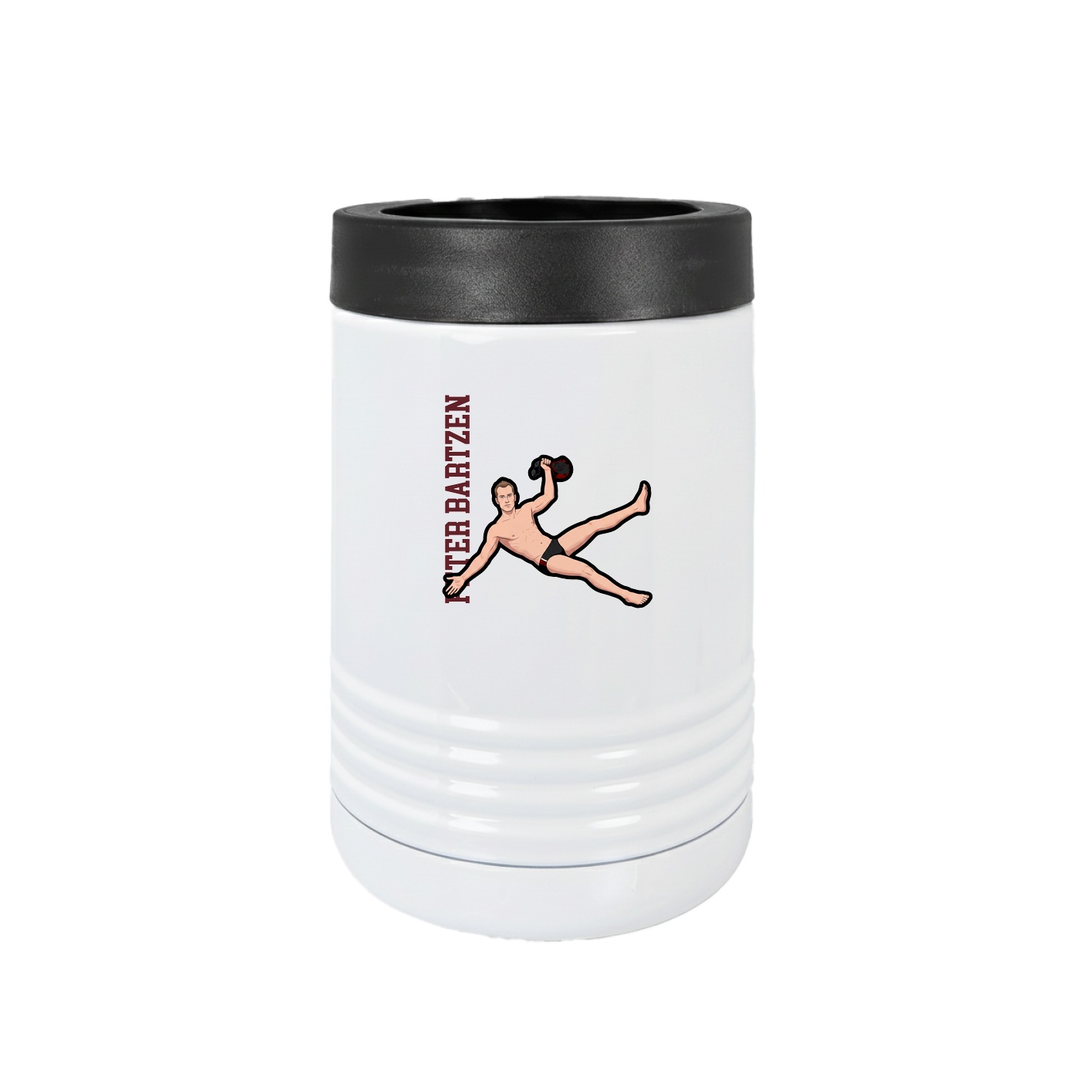 Beverage Holder — Name Vertical in White