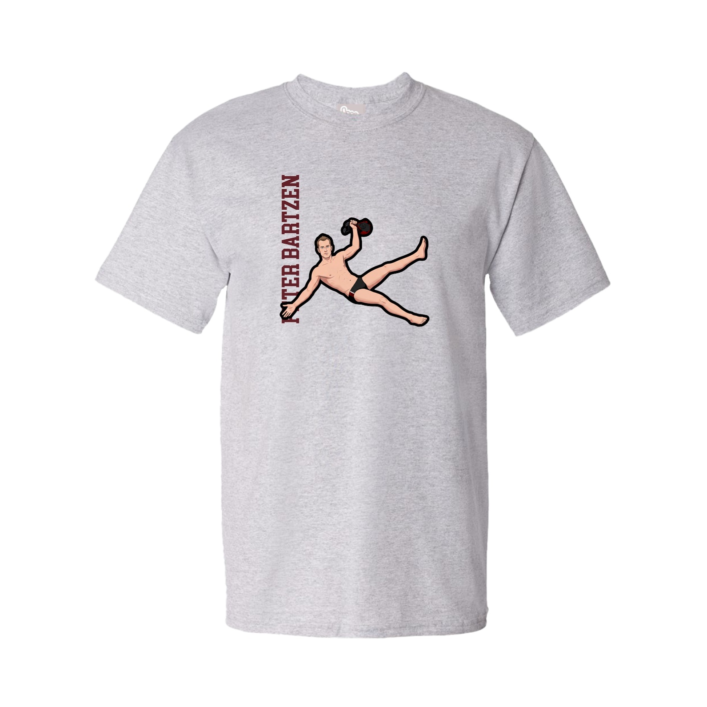 Tee — Name Vertical in Grey