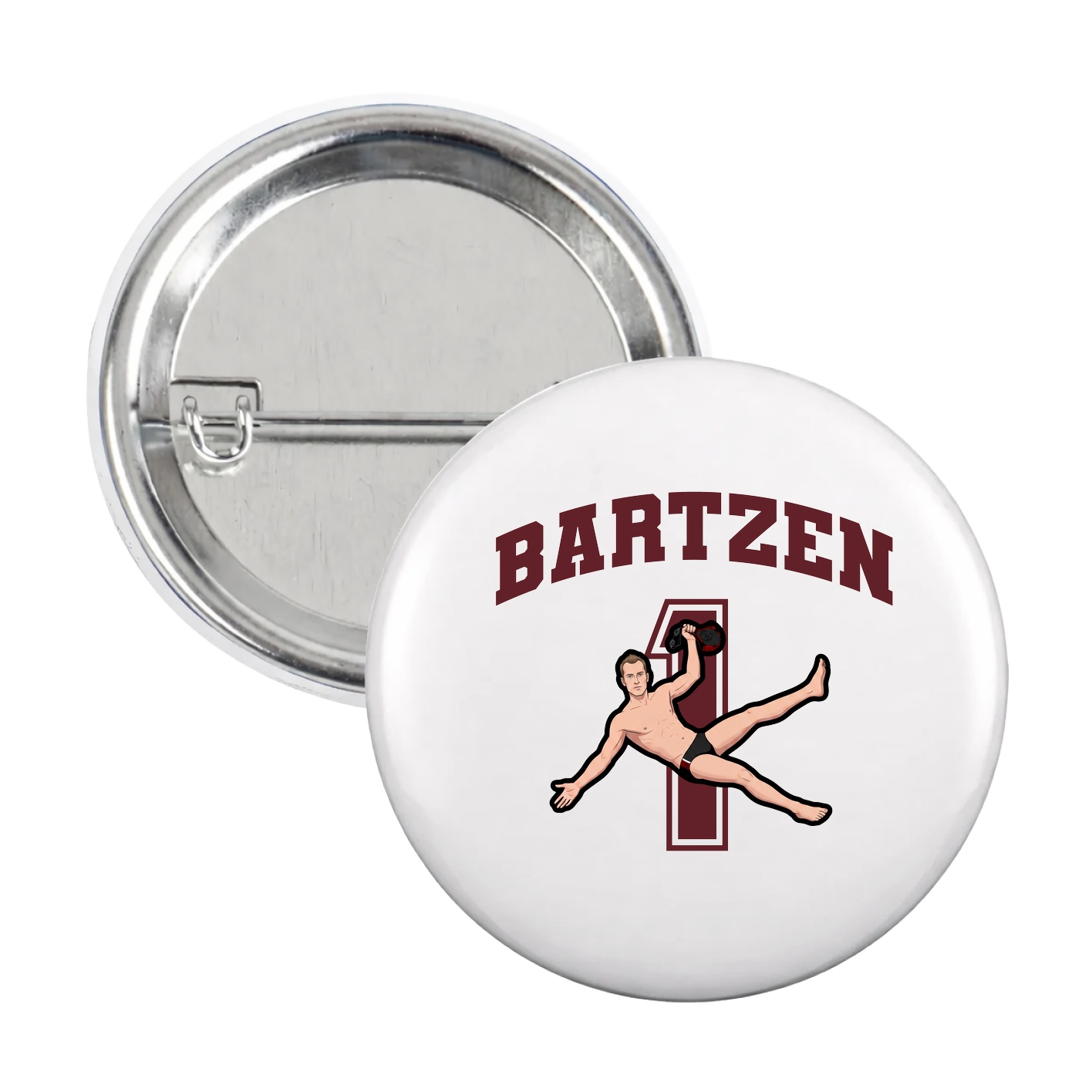Game Day Button — Number in White