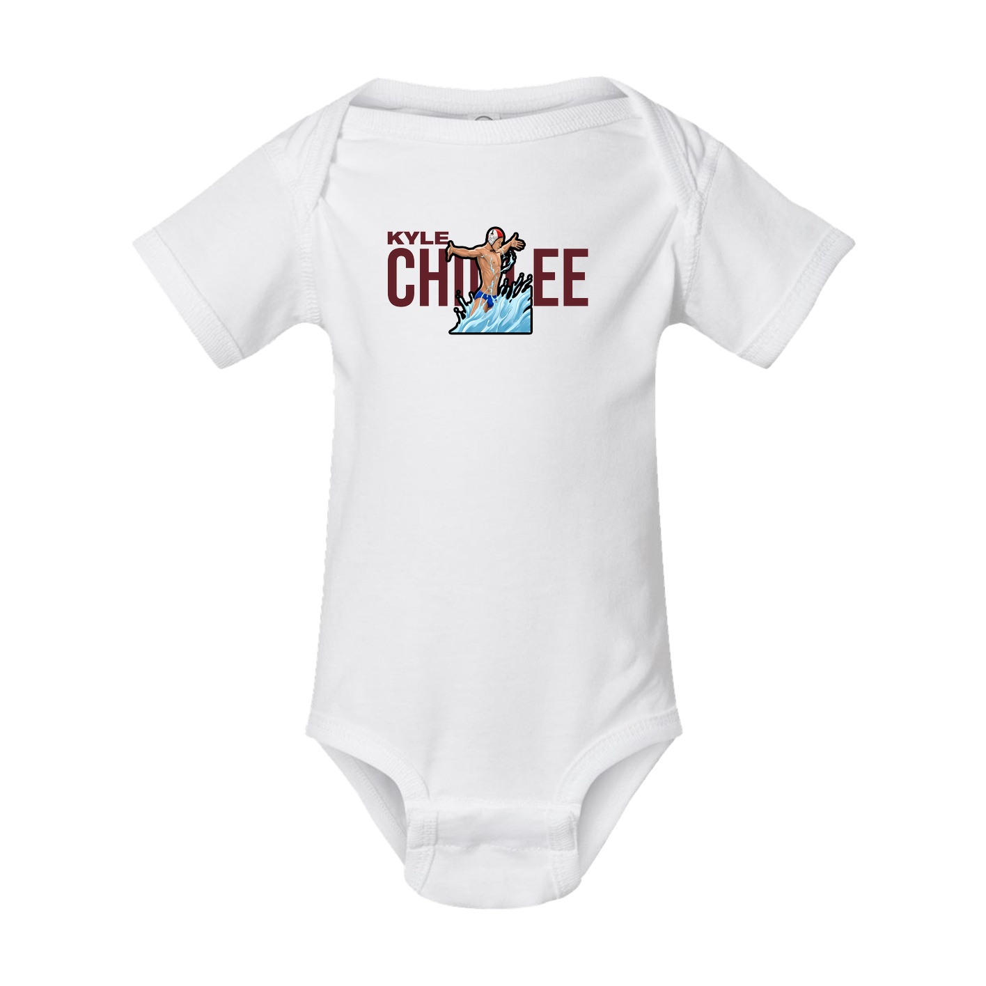 Baby Onesie — Player Name in White