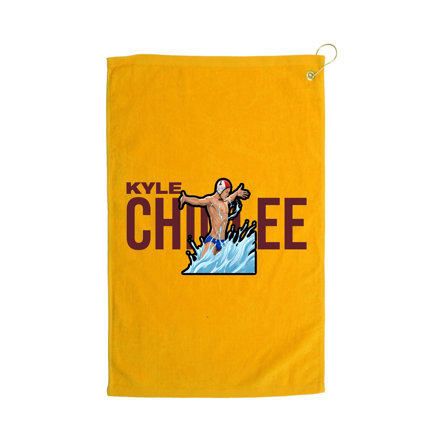 Golf Towel — Player Name in Gold
