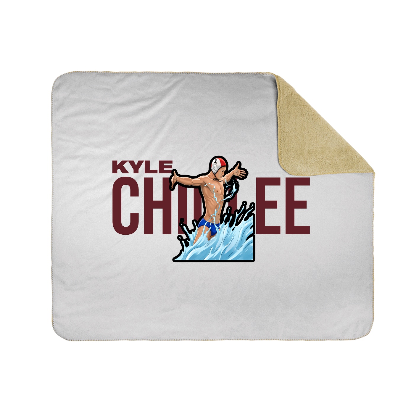 Throw Blanket — Player Name in White