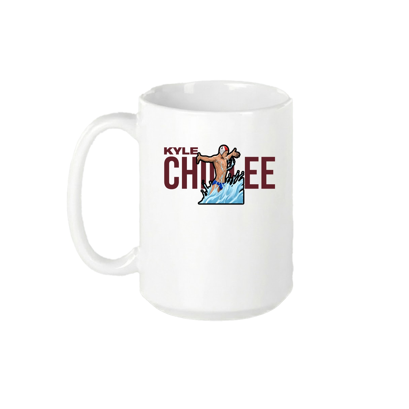 15oz Coffee Mug — Player Name in White