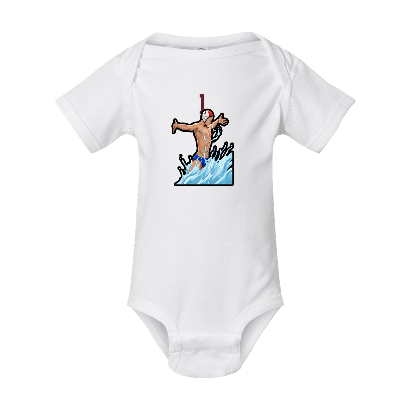 Baby Onesie — Number Top in White