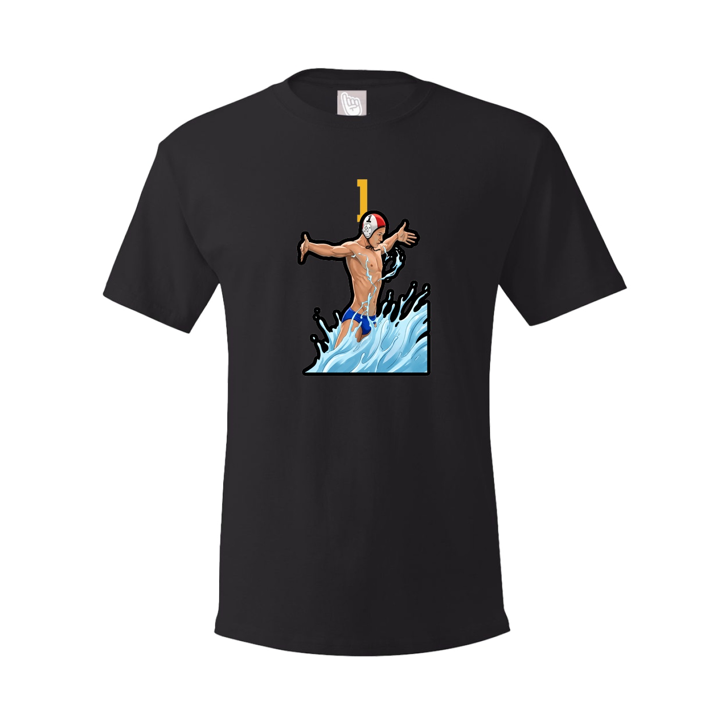 Youth Tee — Number Top in Black