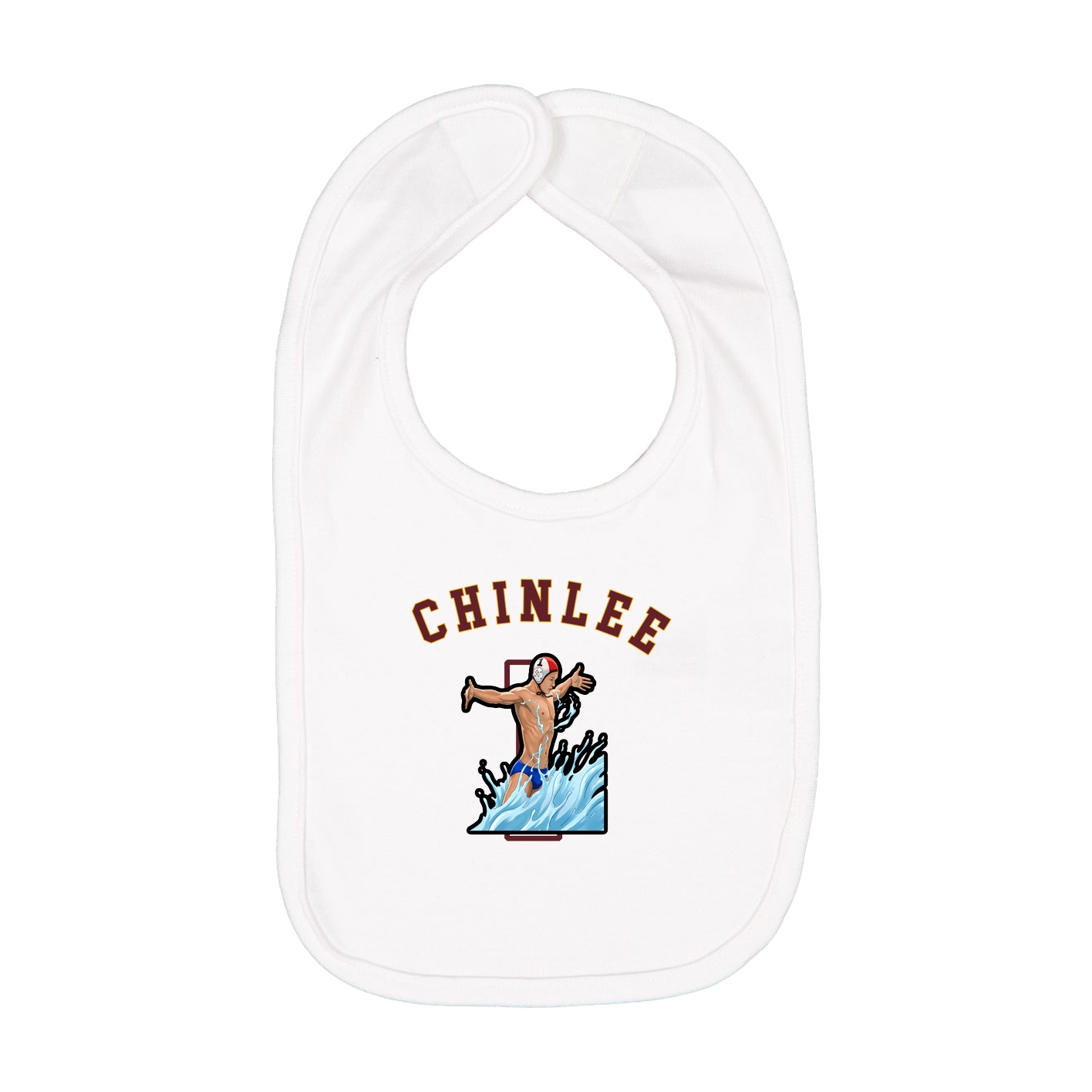 Infant Bib — Shirsey Arch in White
