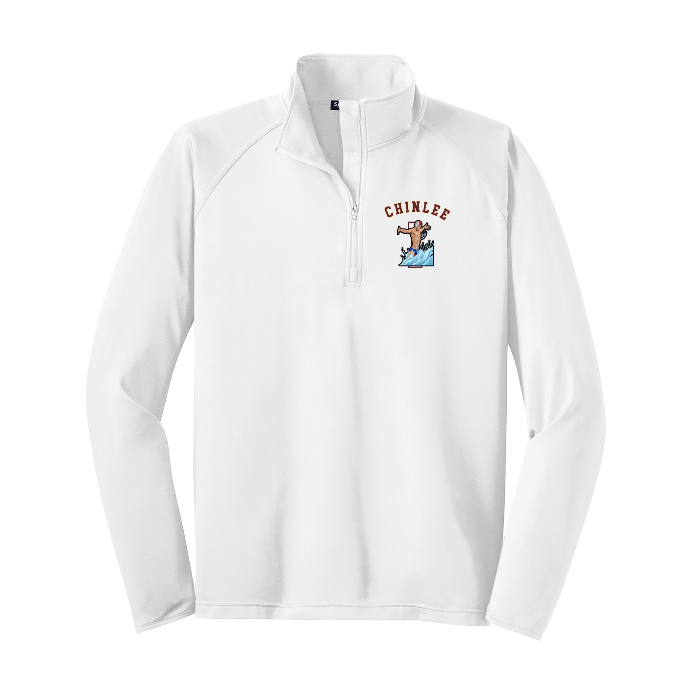 Q-Zip Pullover — Shirsey Arch in White