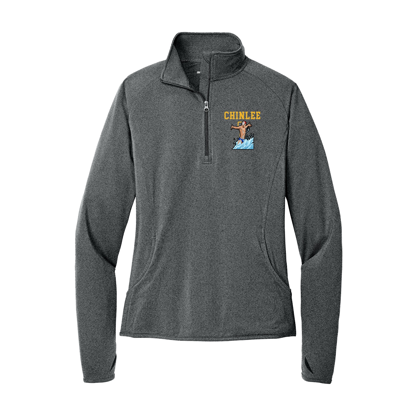 Women's Q-Zip Pullover — Shirsey in Grey