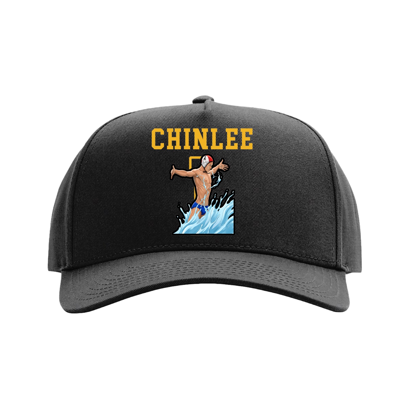 Full Fabric Five-Panel Champ Cap — Shirsey in Black
