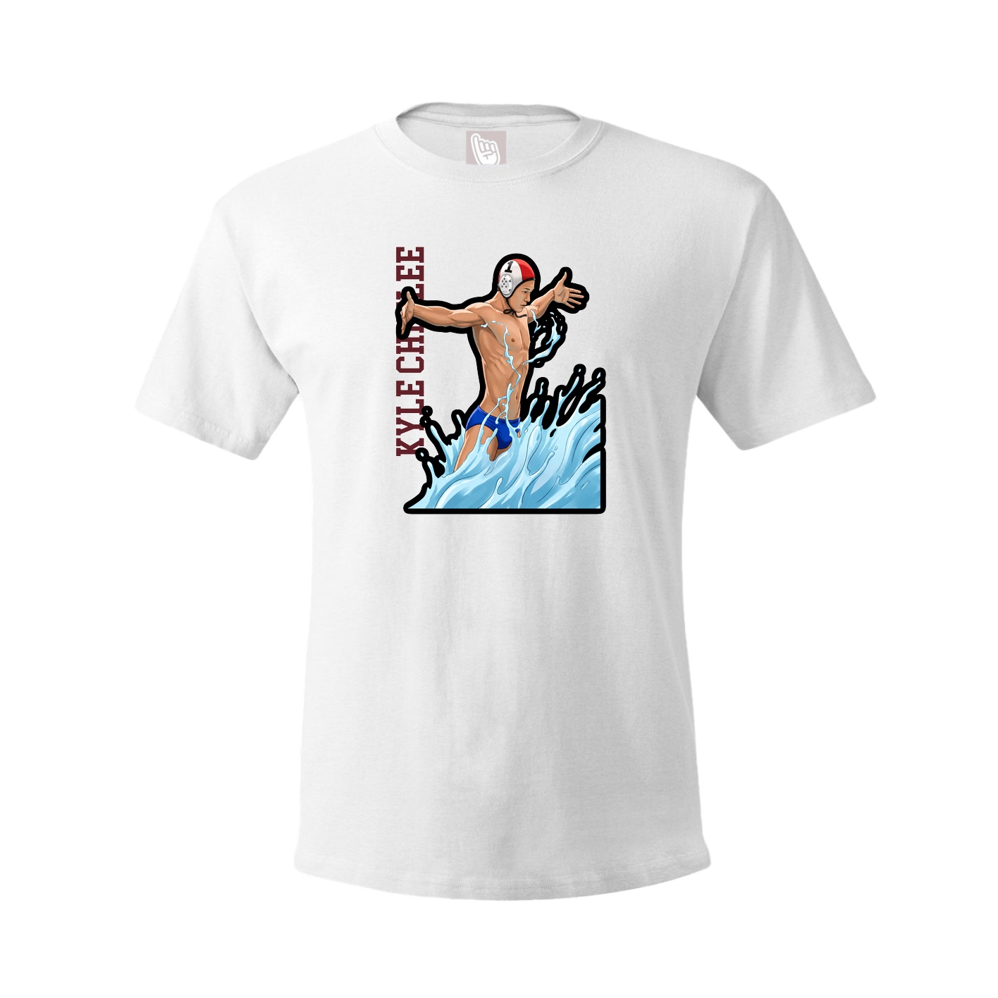 Tee — Name Vertical in White