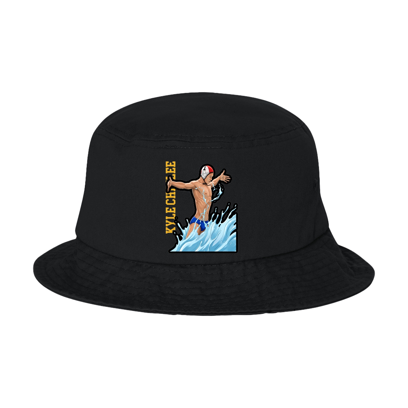 Bucket Cap — Name Vertical in Black