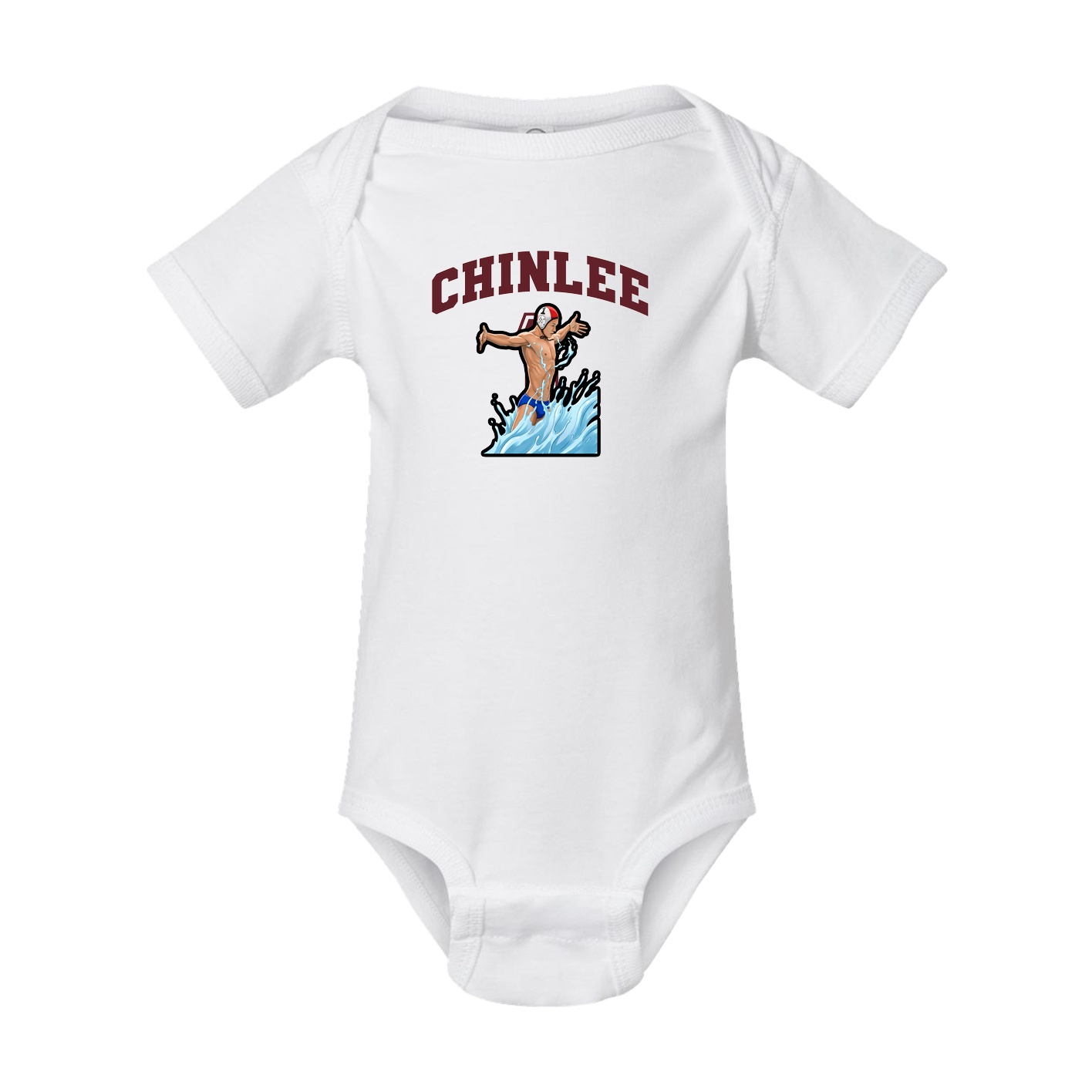 Baby Onesie — Number in White