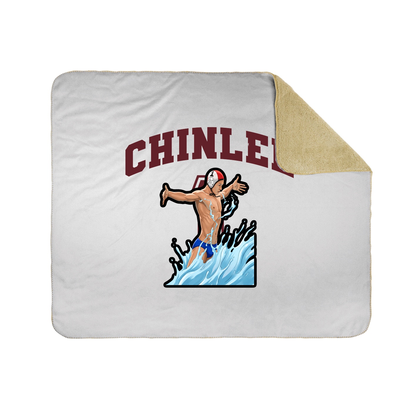 Throw Blanket — Number in White