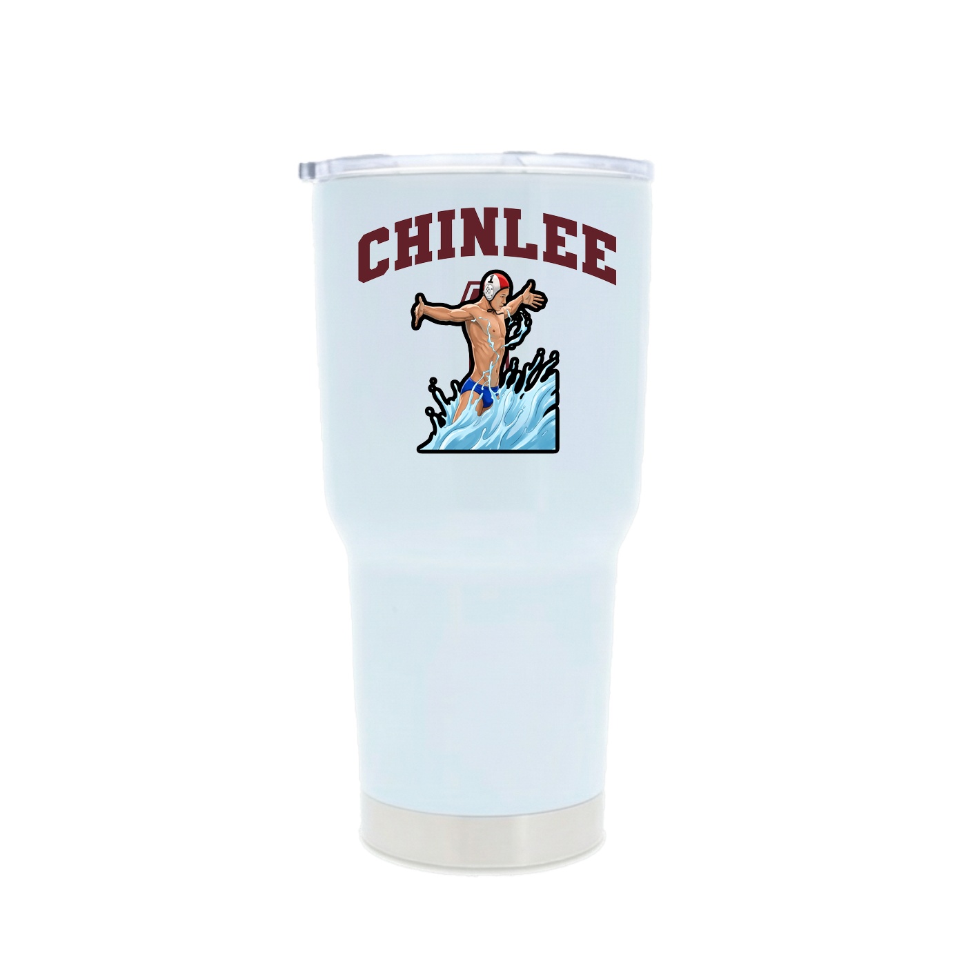 30oz Stainless Steel Tumbler — Number in White