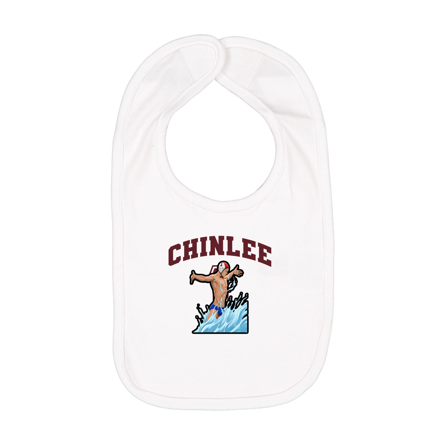 Infant Bib — Number in White