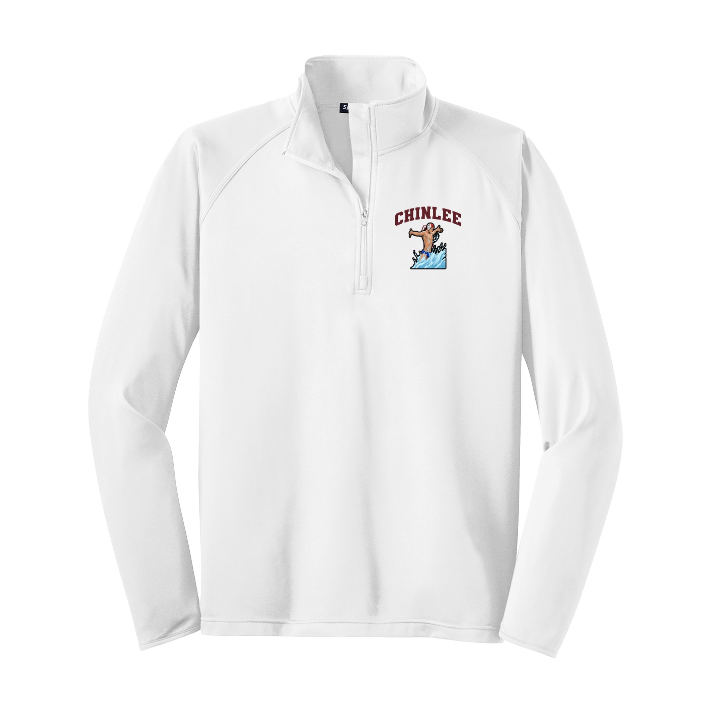 Q-Zip Pullover — Number in White