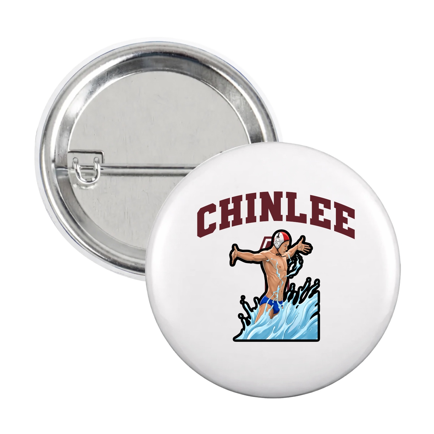 Game Day Button — Number in White