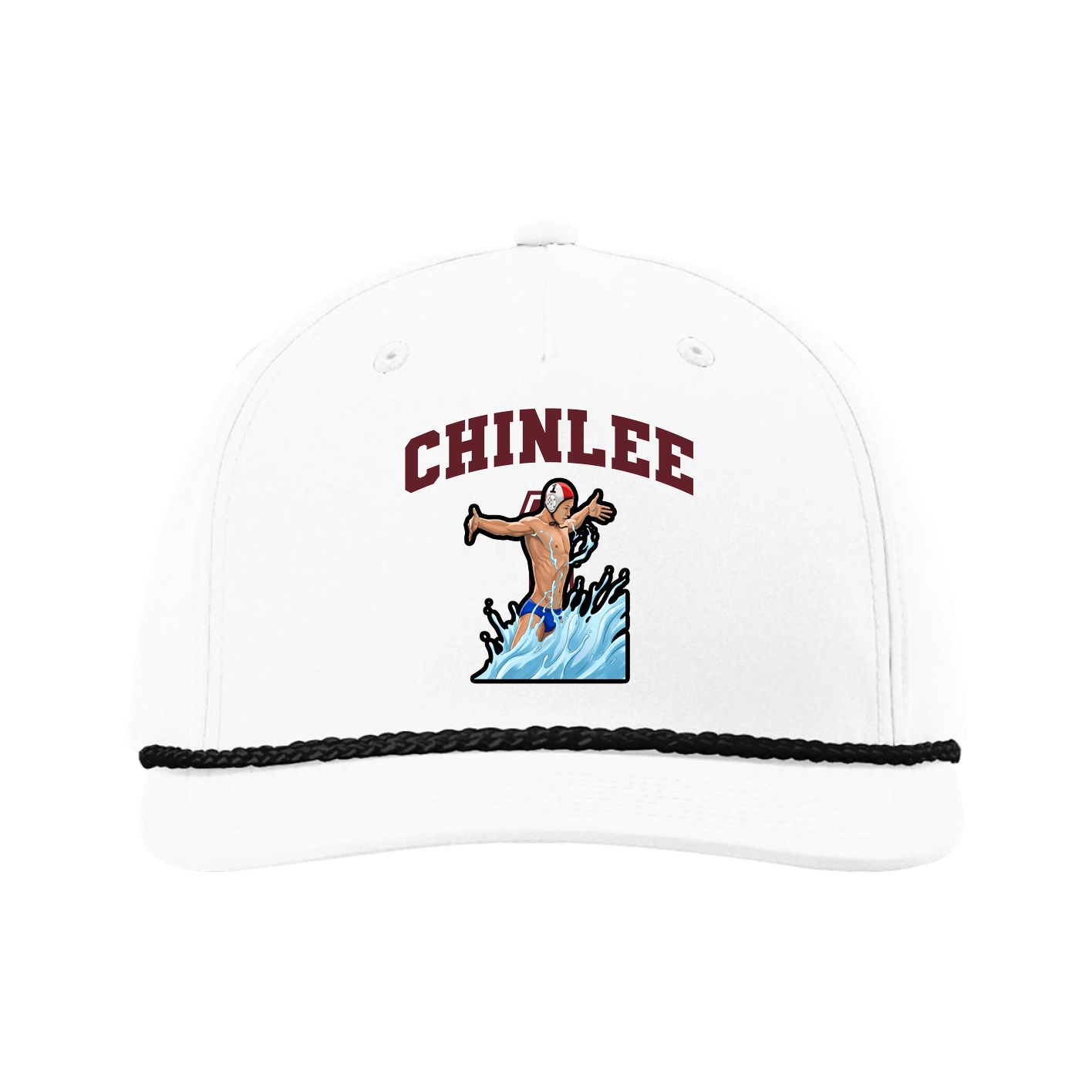 Five-Panel Classic Rope Cap — Number in White