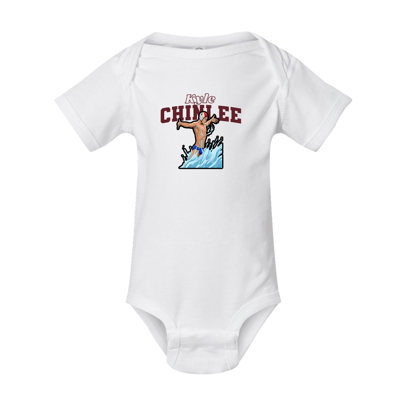 Baby Onesie — Name Arch in White
