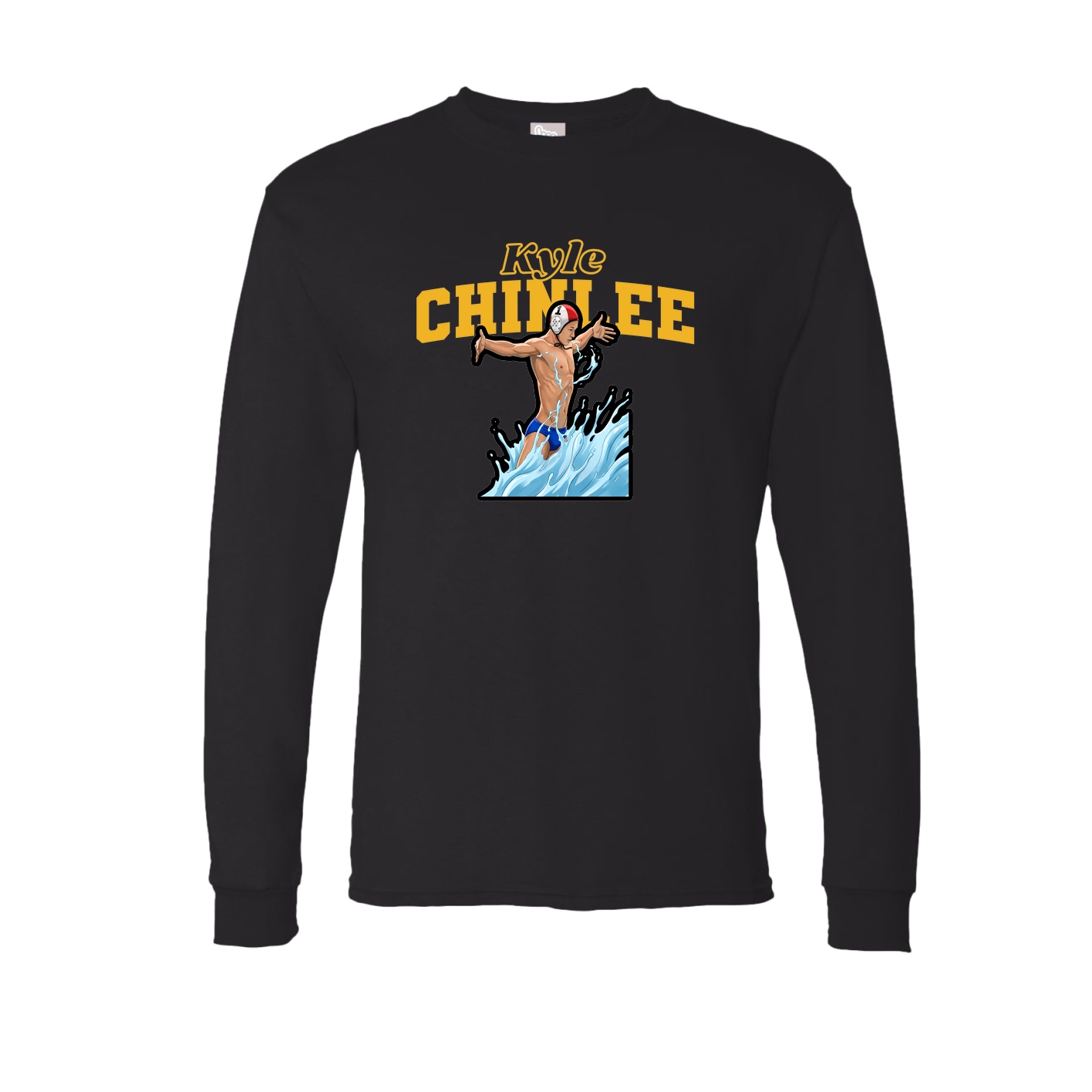 Long Sleeve Tee — Name Arch in Black