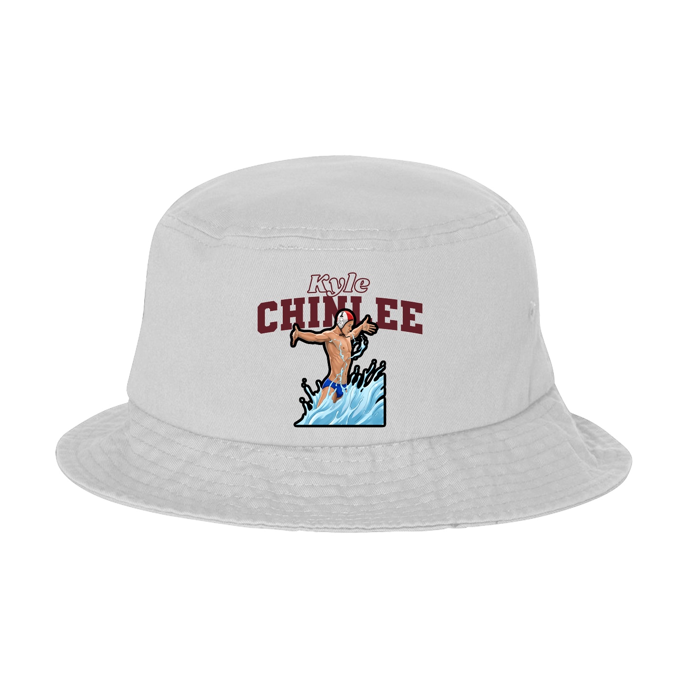 Bucket Cap — Name Arch in White