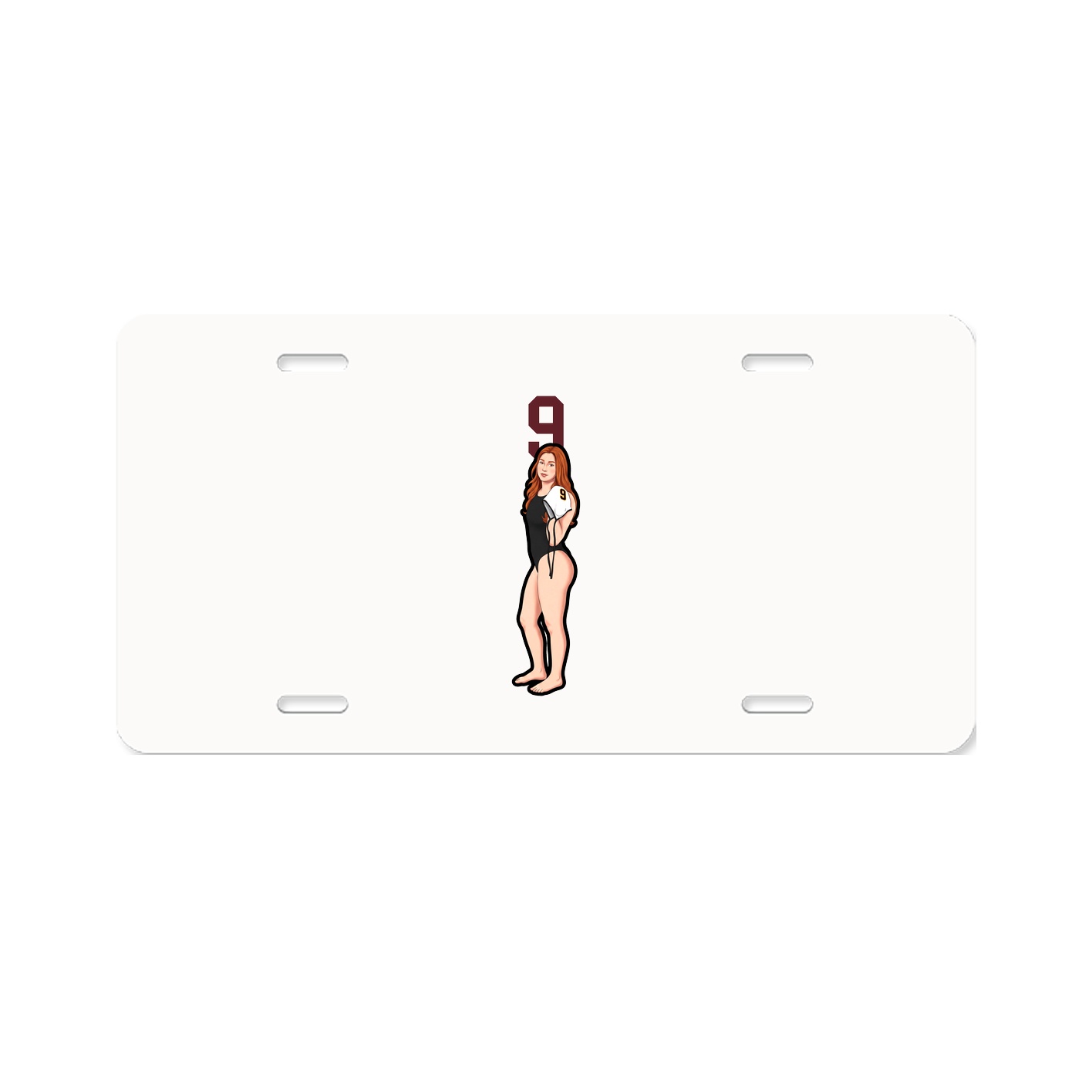 License Plate — Number Top in Classic