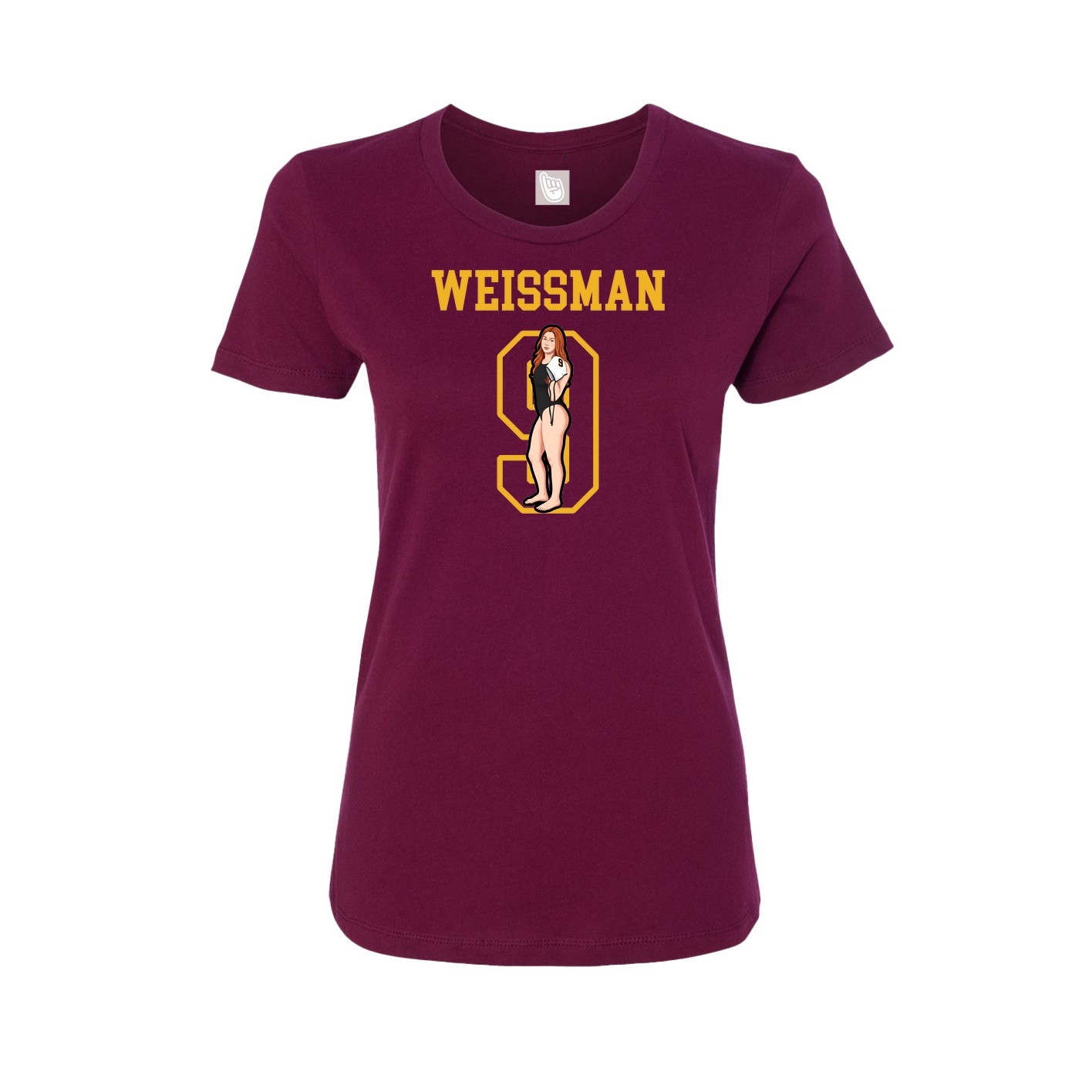Fitted Women's Tee — Shirsey in Maroon