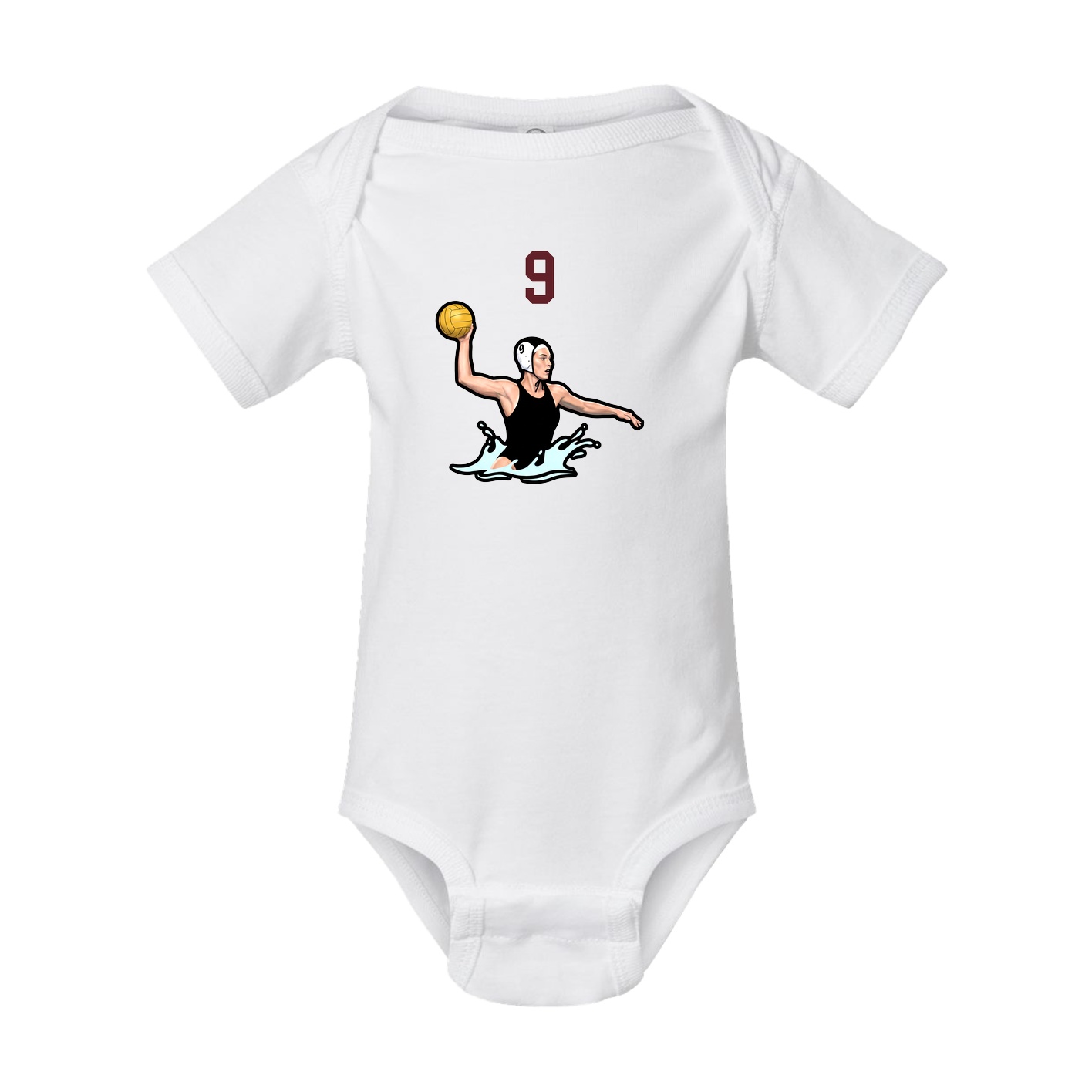 Baby Onesie — Number Top in White