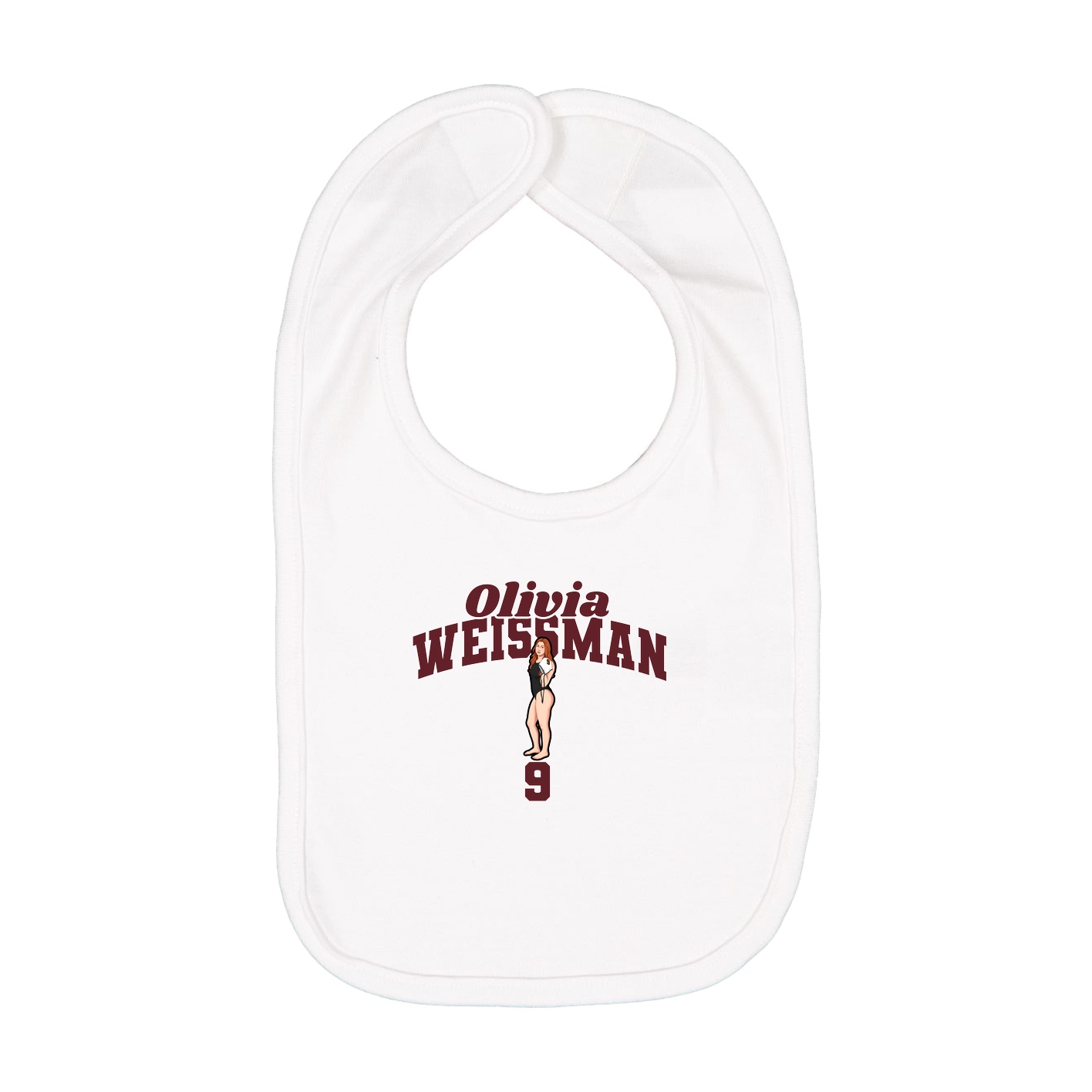 Infant Bib — Signature Arch in White