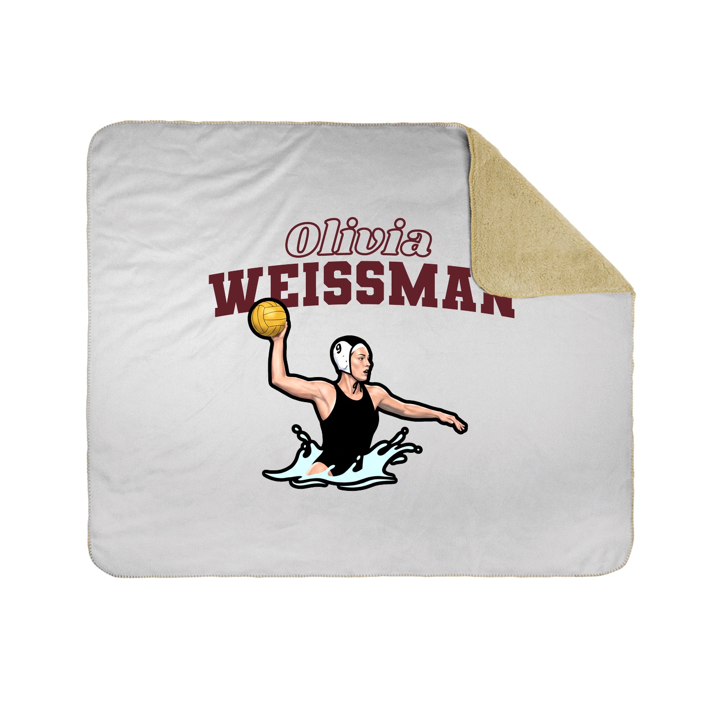 Throw Blanket — Name Arch in White
