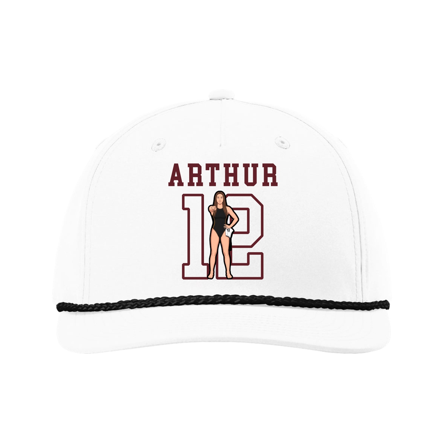 Five-Panel Classic Rope Cap — Shirsey in White