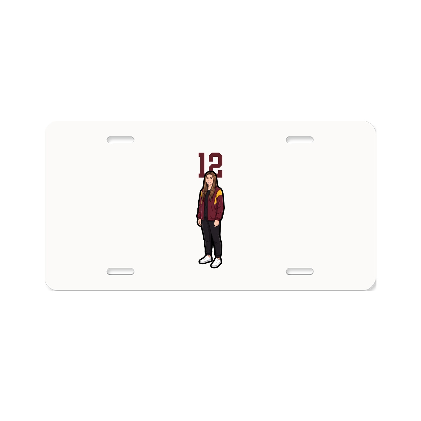 License Plate — Number Top in Classic