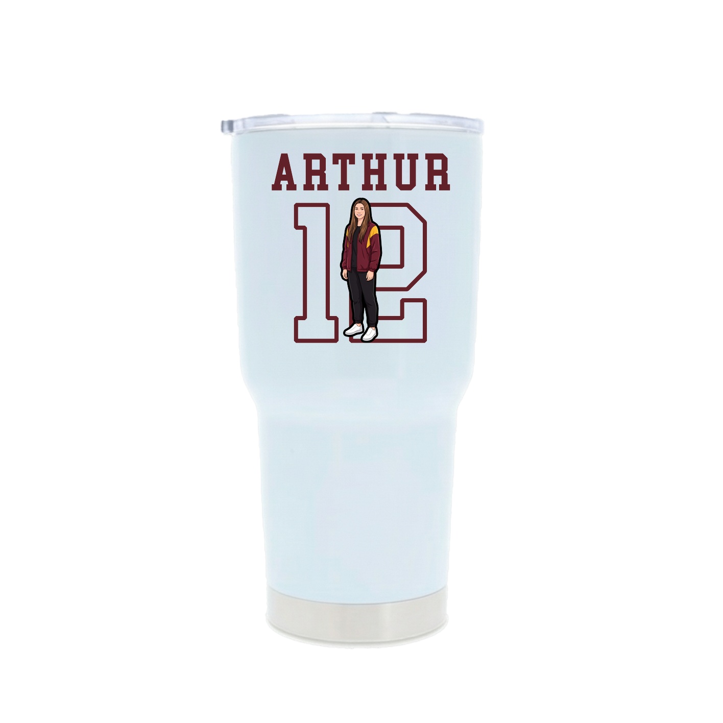 30oz Stainless Steel Tumbler — Shirsey in White
