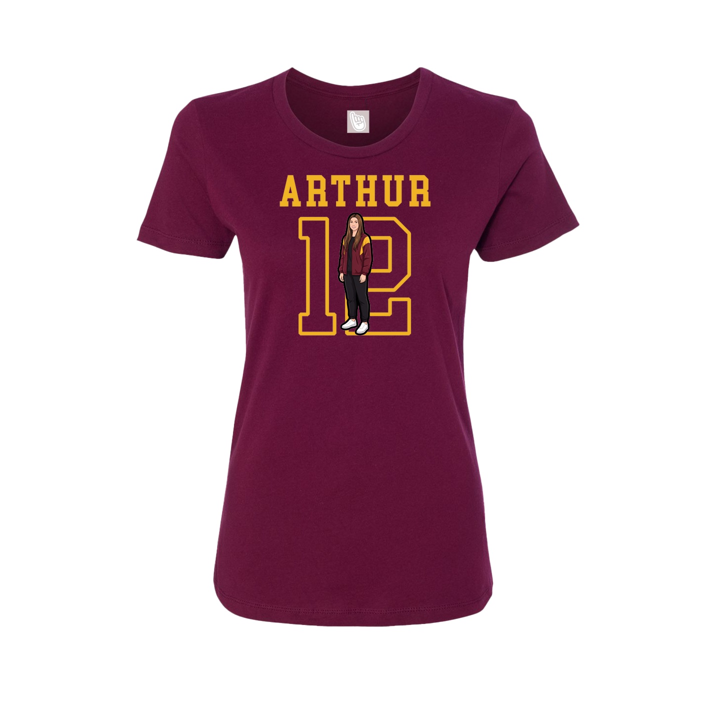 Fitted Women's Tee — Shirsey in Maroon