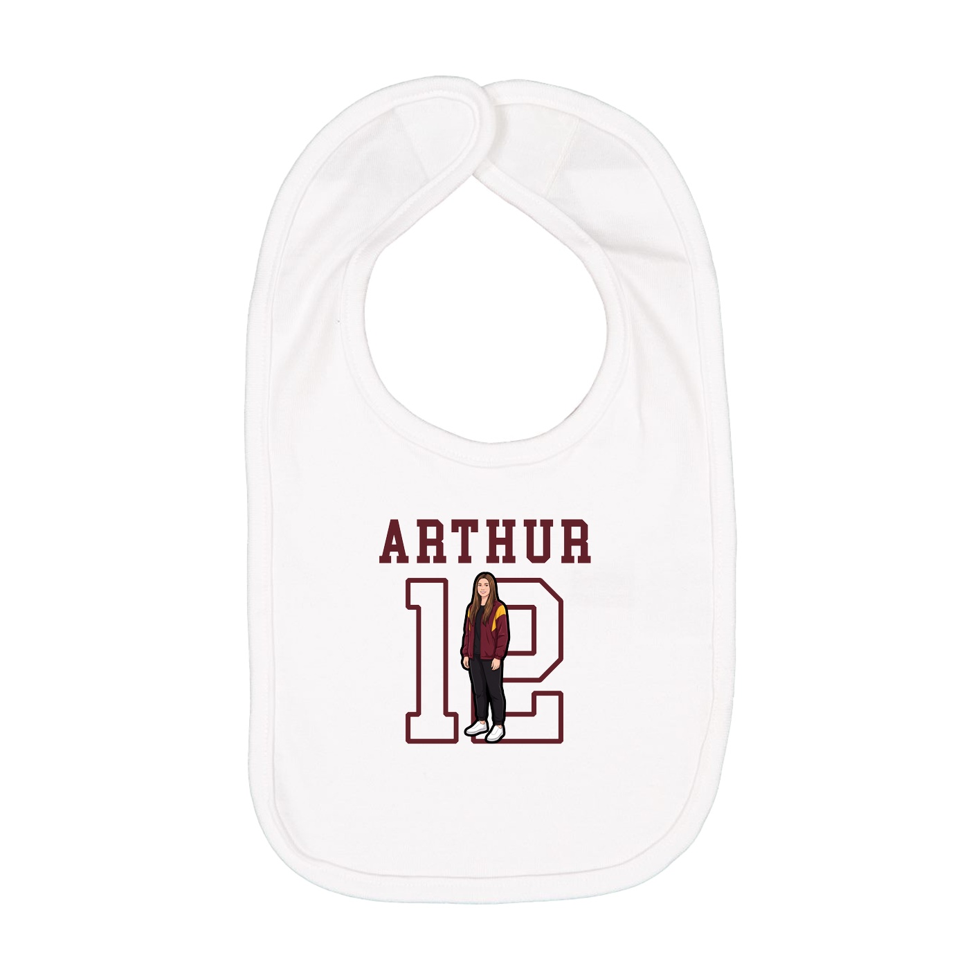 Infant Bib — Shirsey in White