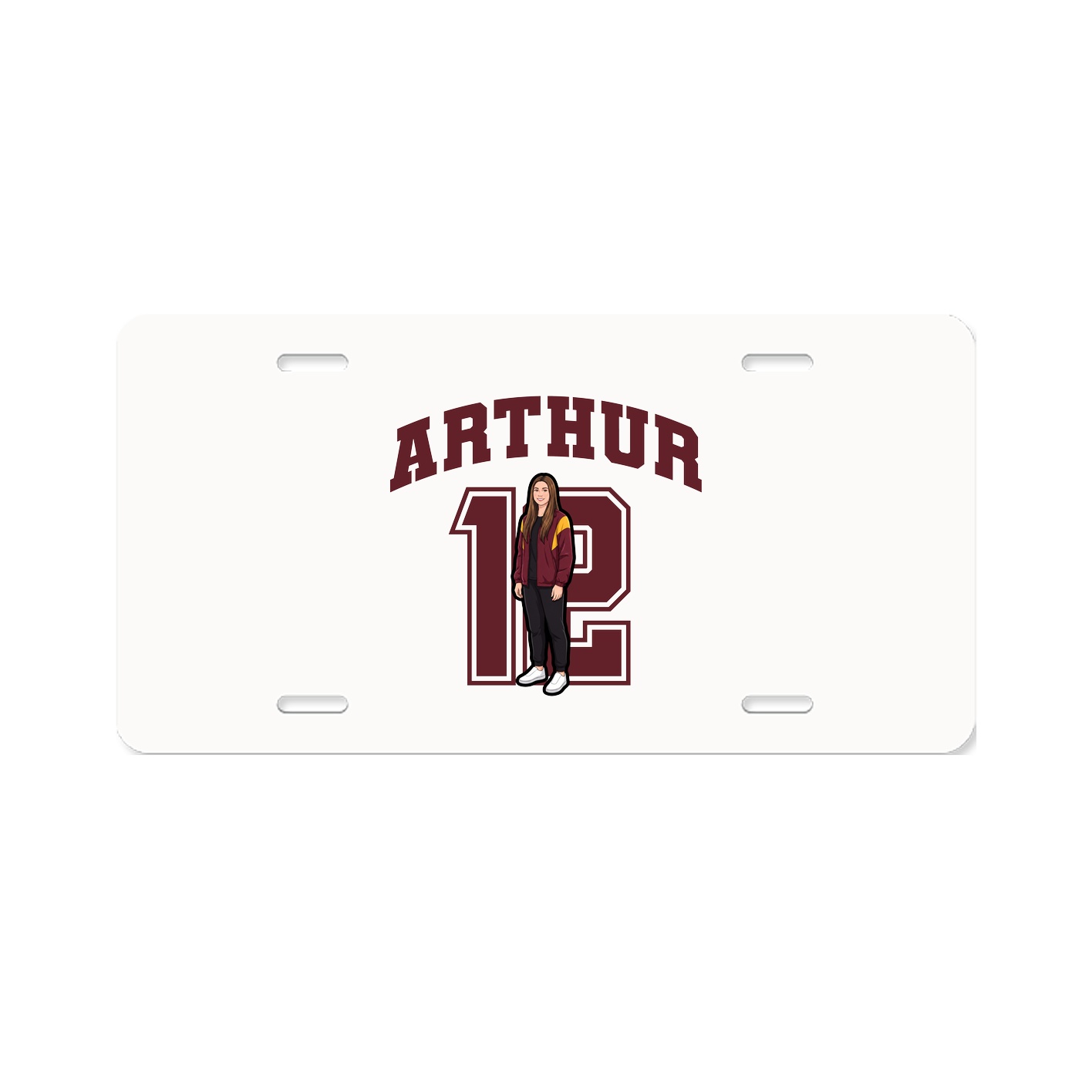 License Plate — Number in Classic