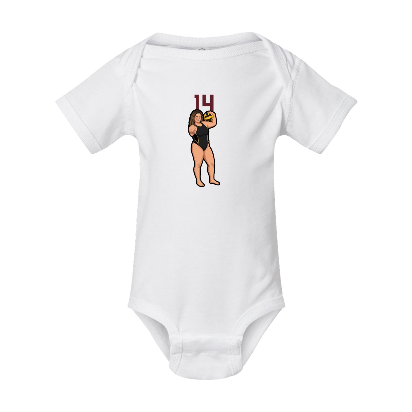 Baby Onesie — Number Top in White