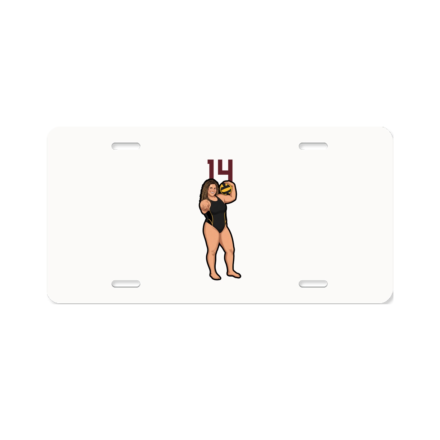 License Plate — Number Top in Classic