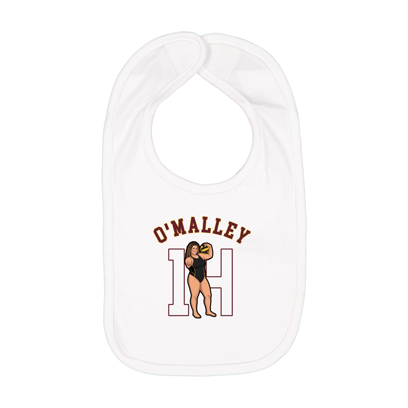 Infant Bib — Shirsey Arch in White