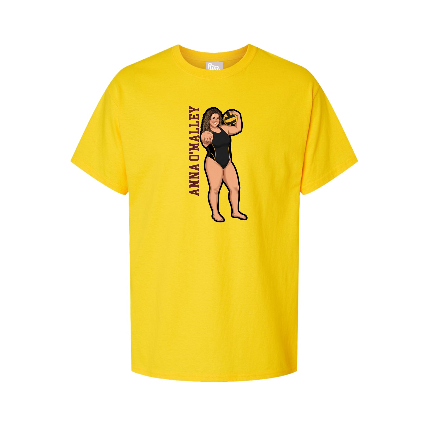 Youth Tee — Name Vertical in Gold