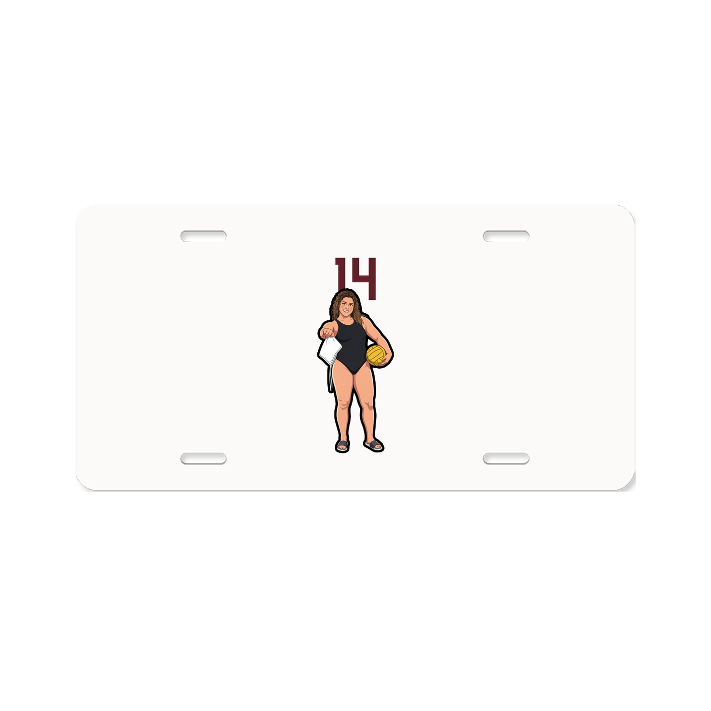 License Plate — Number Top in Classic