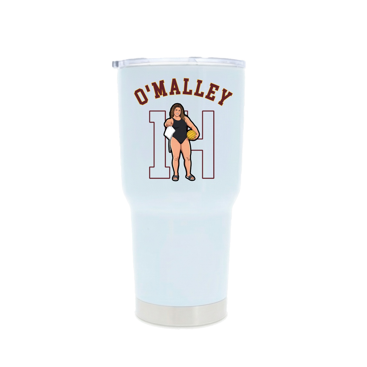 30oz Stainless Steel Tumbler — Shirsey Arch in White
