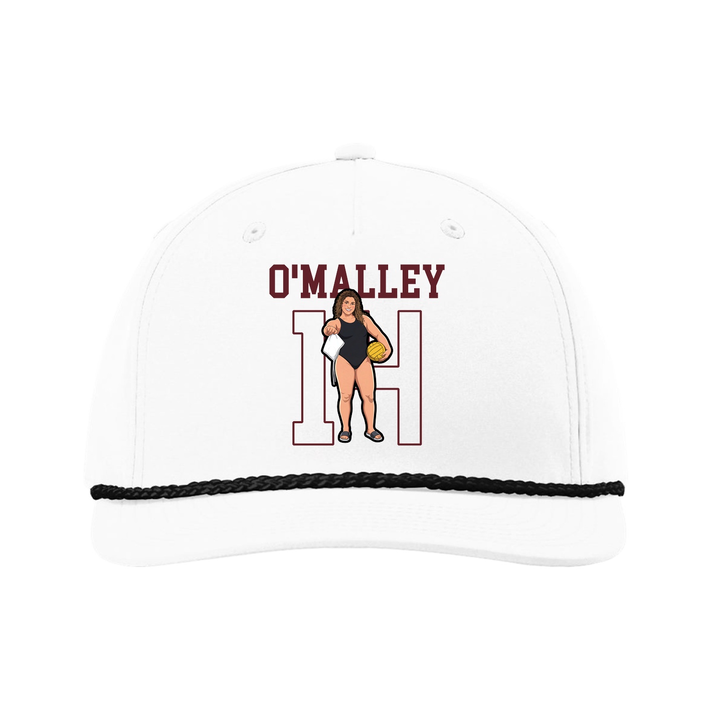 Five-Panel Classic Rope Cap — Shirsey in White