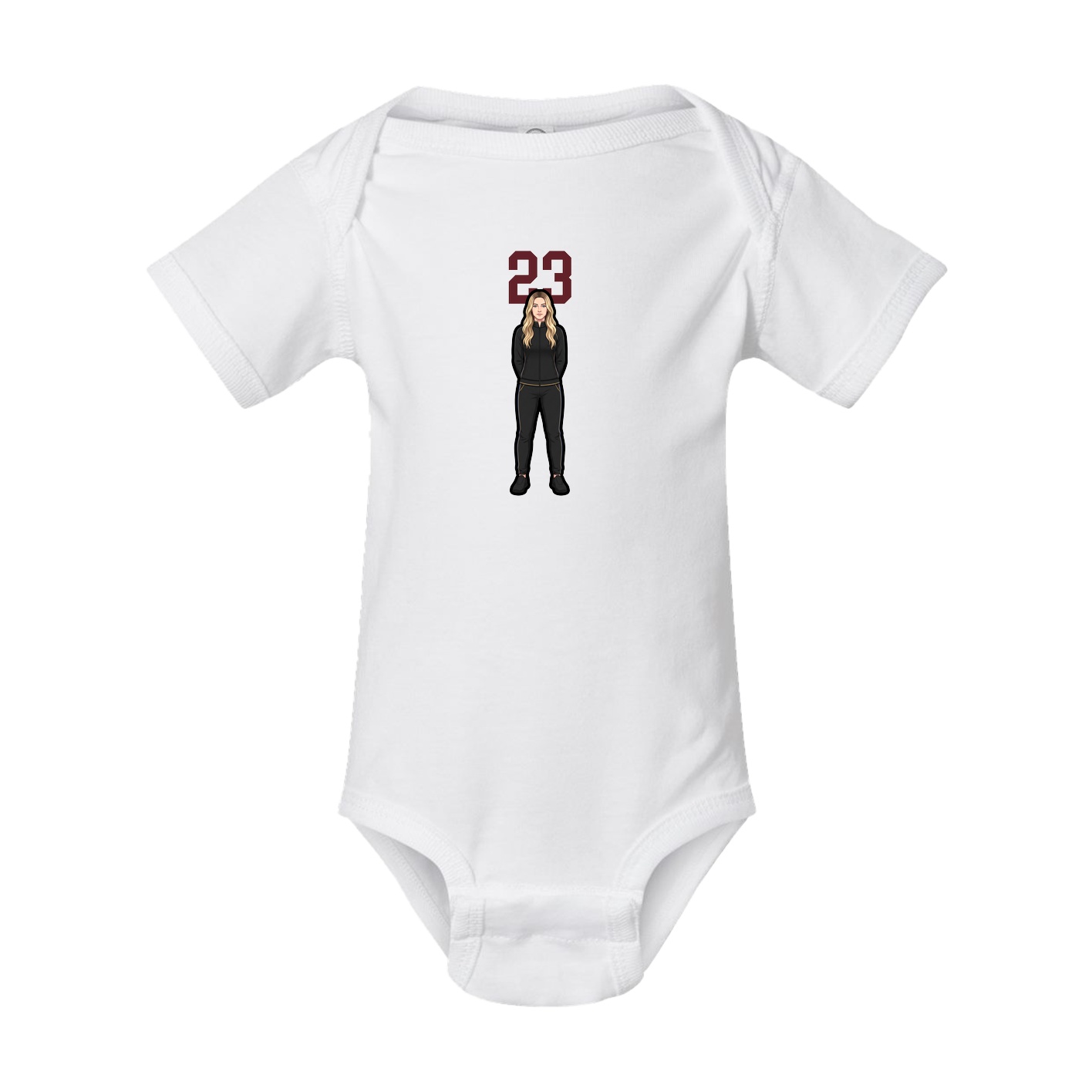 Baby Onesie — Number Top in White