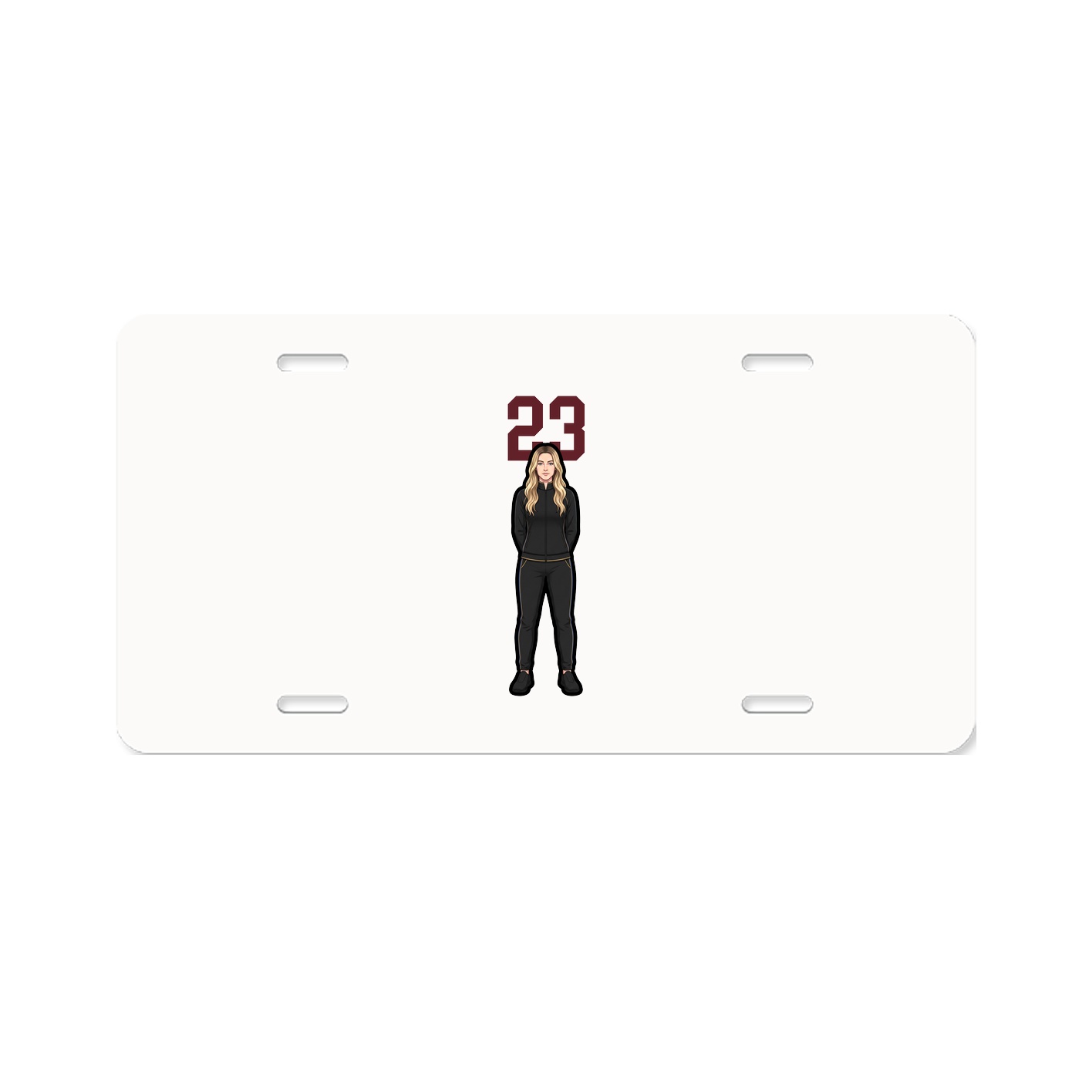 License Plate — Number Top in Classic