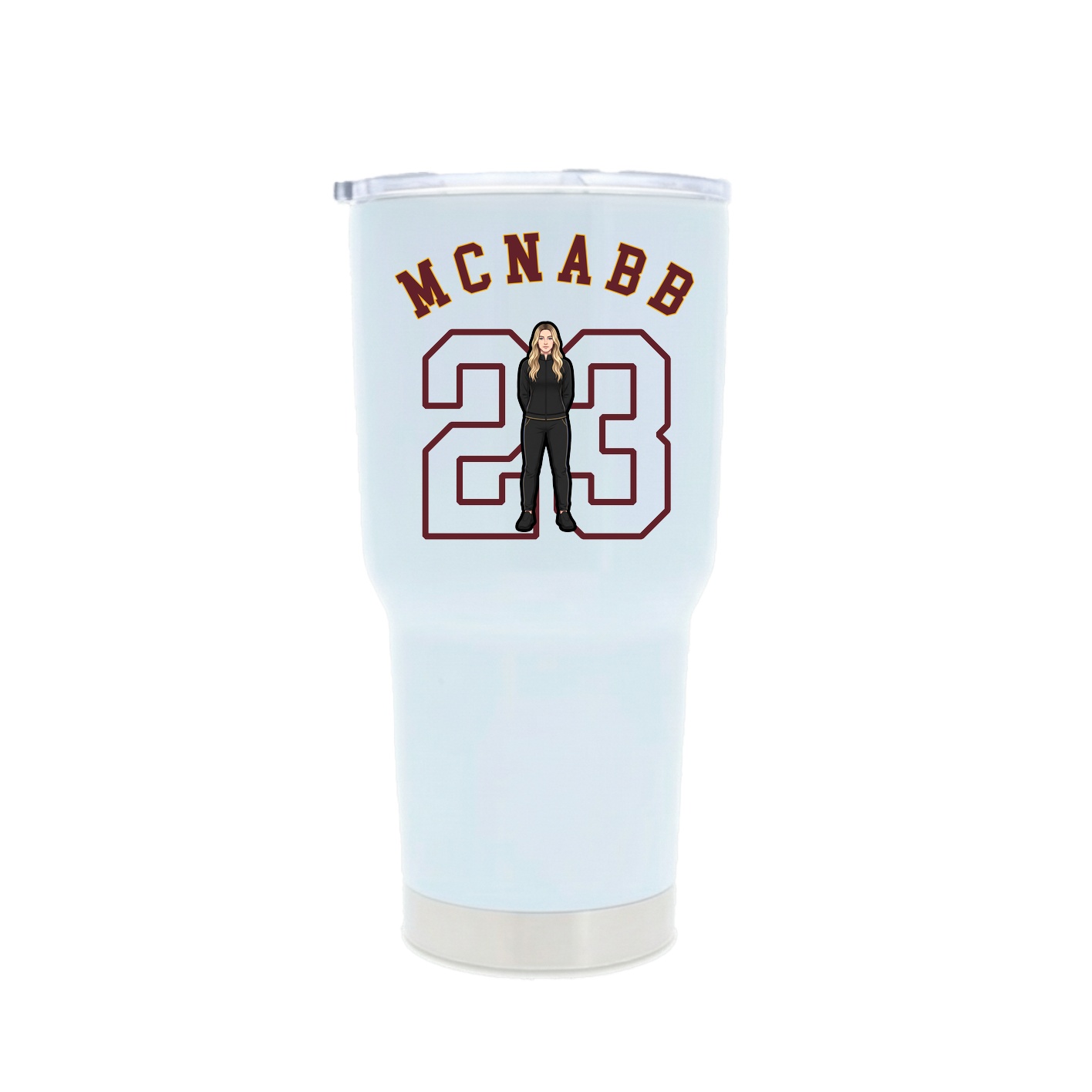 30oz Stainless Steel Tumbler — Shirsey Arch in White