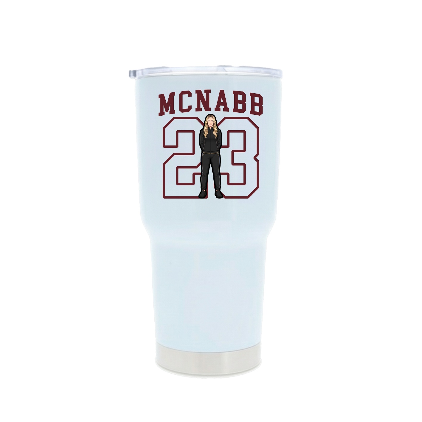 30oz Stainless Steel Tumbler — Shirsey in White