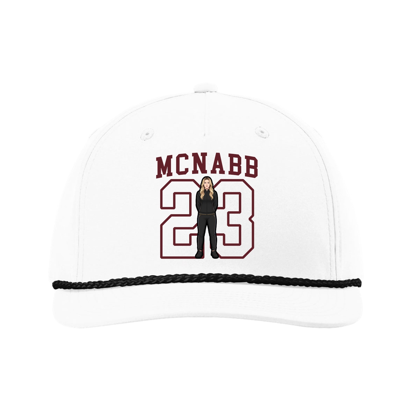 Five-Panel Classic Rope Cap — Shirsey in White