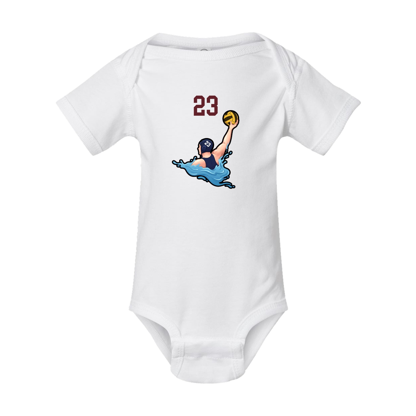 Baby Onesie — Number Top in White