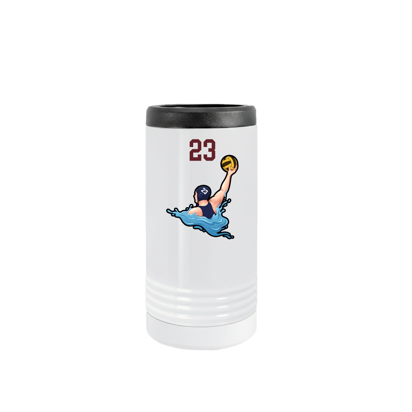Slim Beverage Holder — Number Top in White